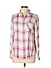 White House Black Market 100% Rayon Pink Long Sleeve Button-Down Shirt Size 12 - photo 1