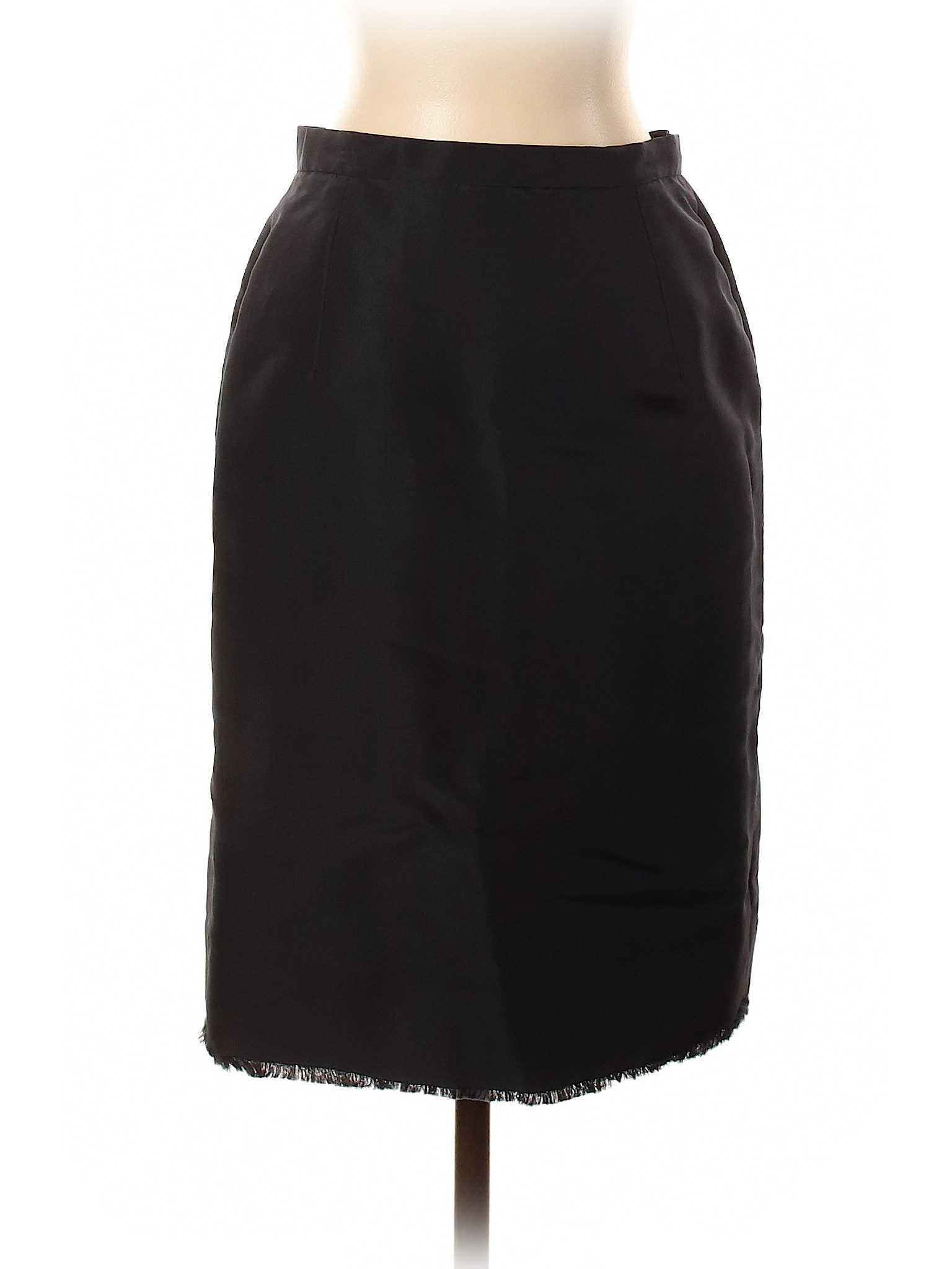 Oscar De La Renta Women Black Silk Skirt 4 | eBay