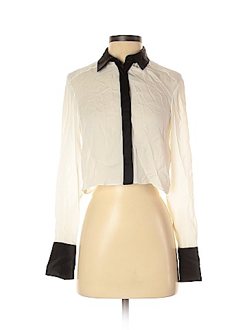 Alice + Olivia Long Sleeve Silk Top (view 1)