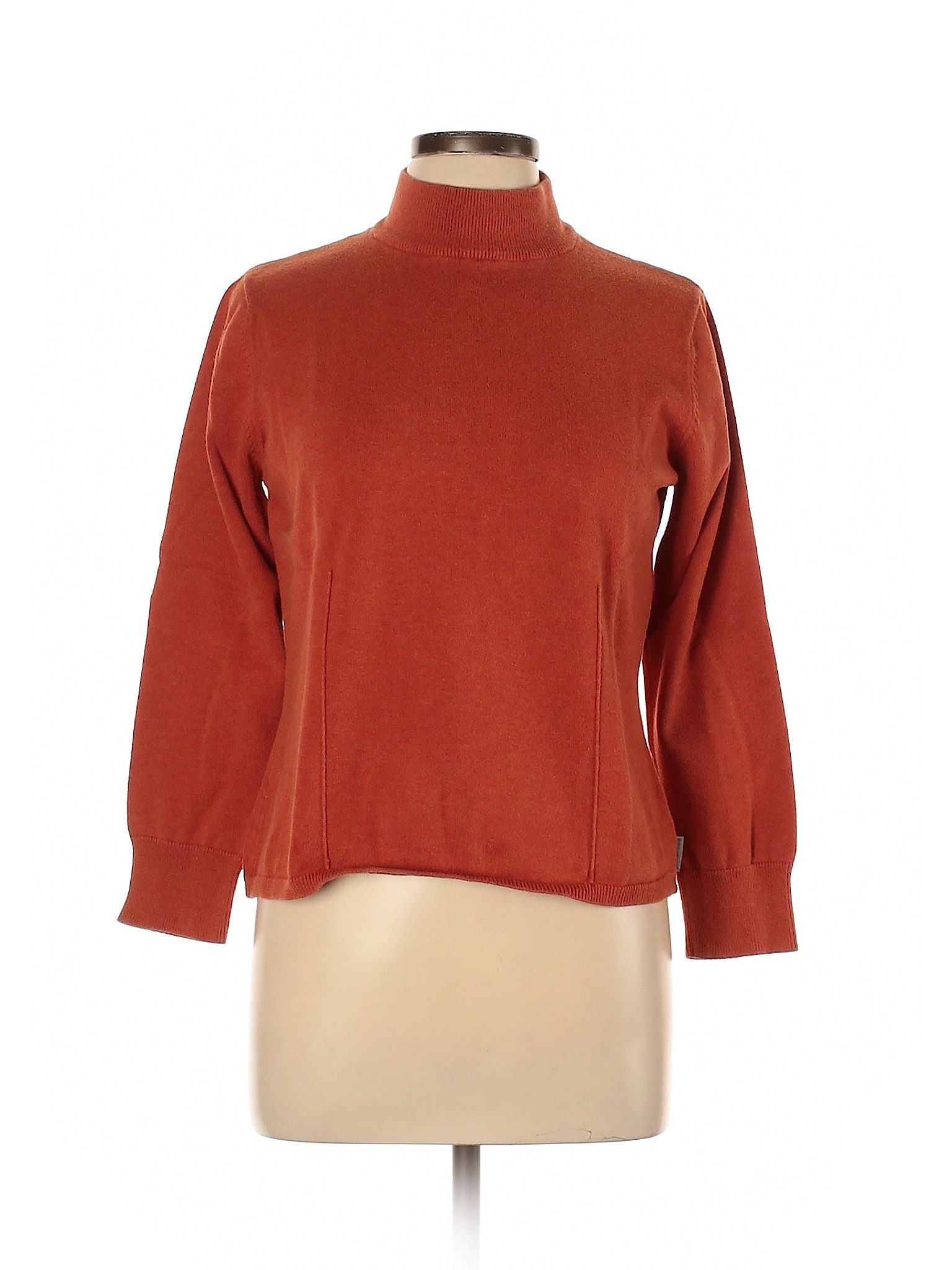 bright orange turtleneck