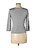 Yansi Fugel Gray Silk Pullover Sweater Size M - photo 2