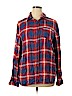 Eden & Olivia 100% Cotton Red Long Sleeve Button-Down Shirt Size XL - photo 1