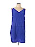Amanda Uprichard 100% Silk Blue Casual Dress Size L - photo 1