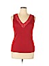 Lauren by Ralph Lauren 100% Cotton Red Sleeveless Top Size XL - photo 1