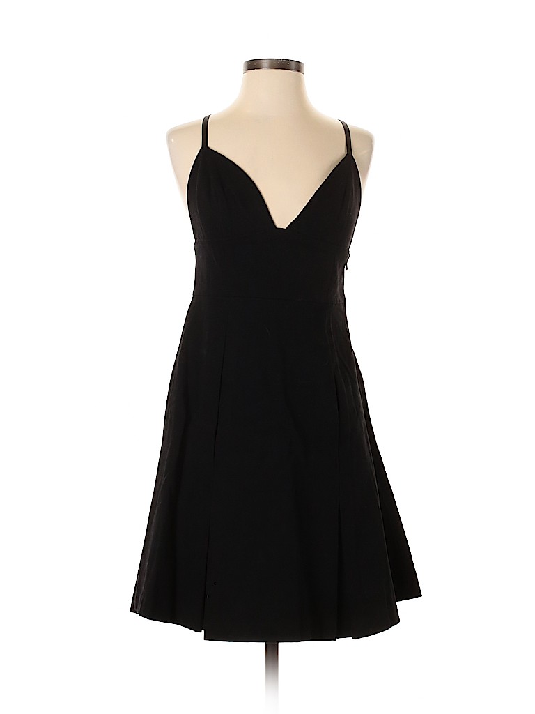 Cynthia Rowley TJX 100% Cotton Solid Black Casual Dress Size 4 - 91% ...