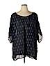 J.Crew 100% Cotton Blue Short Sleeve Blouse Size XL - photo 1
