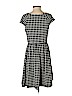 Elle Checkered-gingham Houndstooth Argyle Grid Plaid Black Casual Dress Size S - photo 2