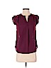 Assorted Brands 100% Polyester Purple Short Sleeve Blouse Size XS (petite) - photo 1