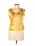 Alfani 100% Silk Gold Sleeveless Silk Top Size 6 (petite) - photo 1