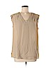 Banana Republic Factory Store 100% Polyester Tan Short Sleeve Blouse Size M - photo 1