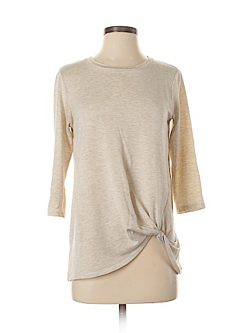 Bobeau 3/4 Sleeve Silk Top (view 1)