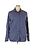 Old Navy 100% Cotton Blue Long Sleeve Button-Down Shirt Size XL (tall) - photo 1