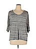 New York & Company 100% Rayon Gray Short Sleeve Top Size XL - photo 1