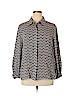 Foxcroft 100% Rayon Brown Long Sleeve Blouse Size 14 - photo 1