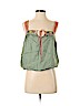 Chelsea Flower 100% Silk Green Sleeveless Silk Top Size S - photo 1