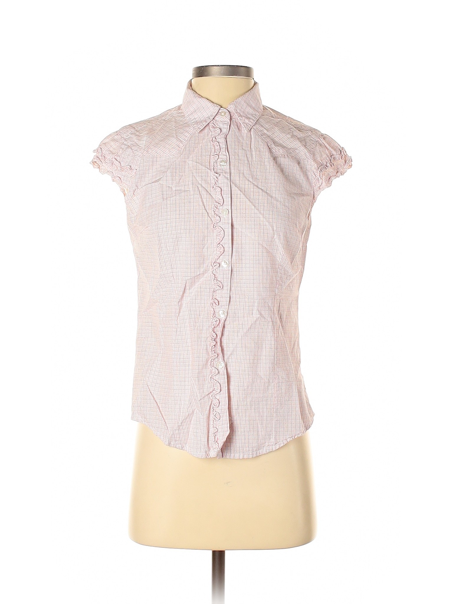 Aeropostale Women Pink Short Sleeve Button-Down Shirt S | eBay