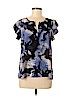 Collective Concepts 100% Polyester Blue Short Sleeve Blouse Size S - photo 1