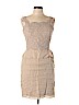 Carolina Herrera 100% Silk Tan Cocktail Dress Size 10 - photo 1