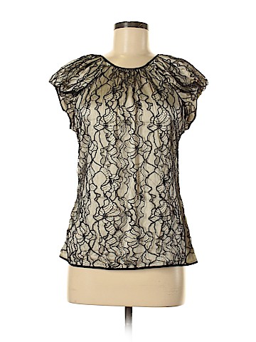 Zac Posen Short Sleeve Silk Top (view 1)