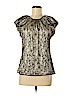 Zac Posen Ivory Short Sleeve Silk Top Size 10 - photo 1