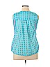 Crown & Ivy 100% Cotton Blue Sleeveless Blouse Size 1X - photo 2