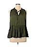 Ann Taylor LOFT 100% Polyester Green Sleeveless Blouse Size XL - photo 1