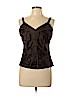 Doncaster Brown Sleeveless Silk Top Size 10 - photo 1