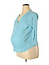 Gap - Maternity Blue 3/4 Sleeve Henley Size XL - photo 1