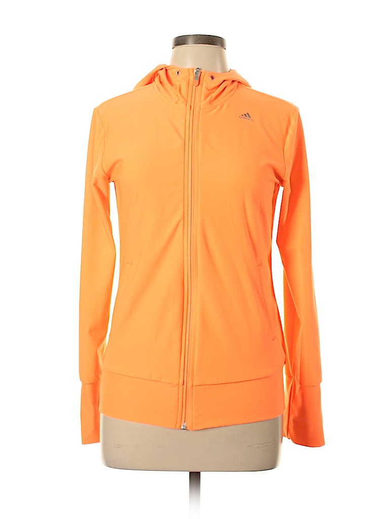 orange adidas zip up