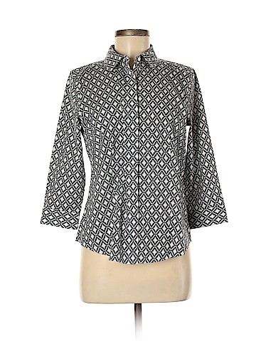 Talbots 3/4 Sleeve Button-Down Shirt (view 1)