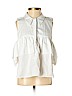 Zara 100% Cotton White Short Sleeve Blouse Size L - photo 1