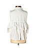 Zara 100% Cotton White Short Sleeve Blouse Size L - photo 2