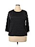 J.Crew Gray 3/4 Sleeve Top Size XXL - photo 1