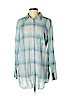 New York & Company 100% Cotton Blue Long Sleeve Button-Down Shirt Size XL - photo 1