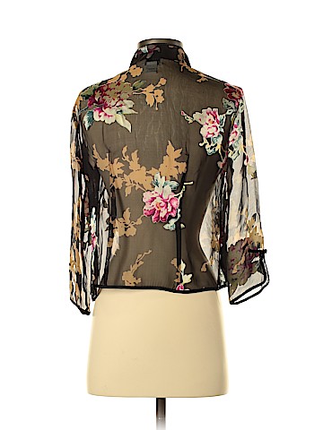 Robbie Bee Long Sleeve Silk Top (view 2)