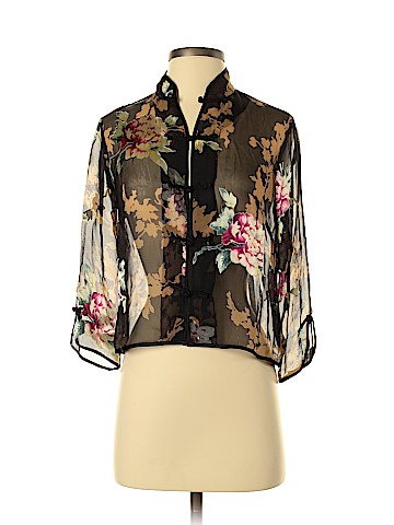 Robbie Bee Long Sleeve Silk Top (view 1)