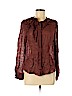 Zara 100% Polyester Brown Long Sleeve Blouse Size M - photo 1