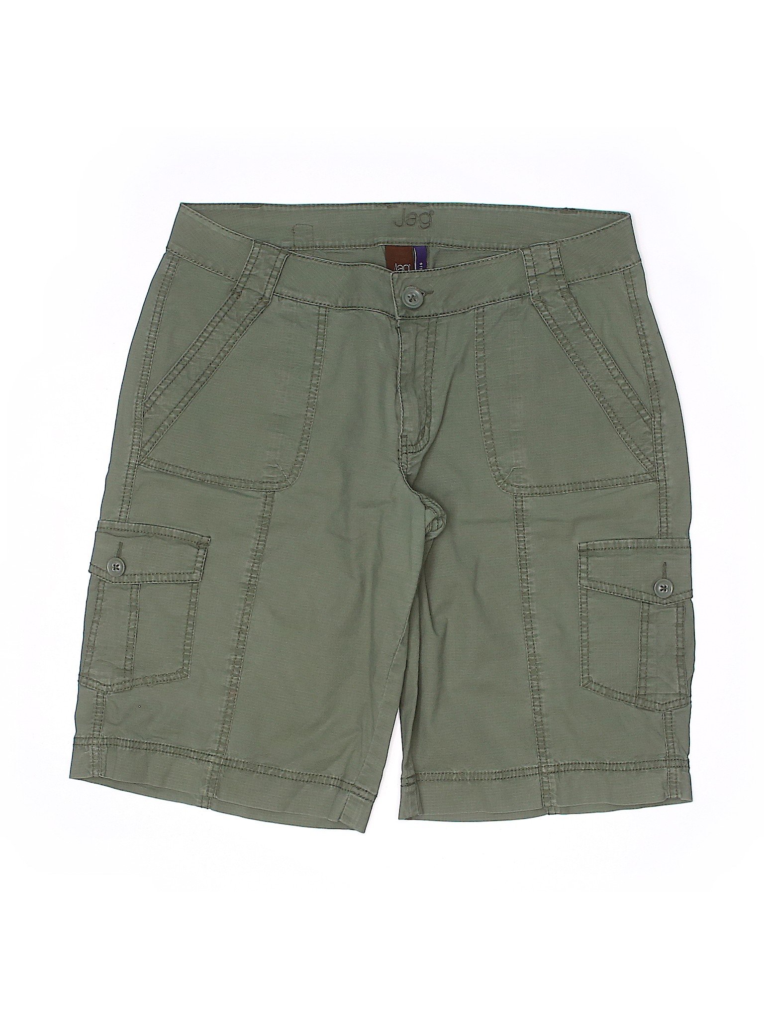 Details about Jag Women Green Cargo Shorts 12 Petite
