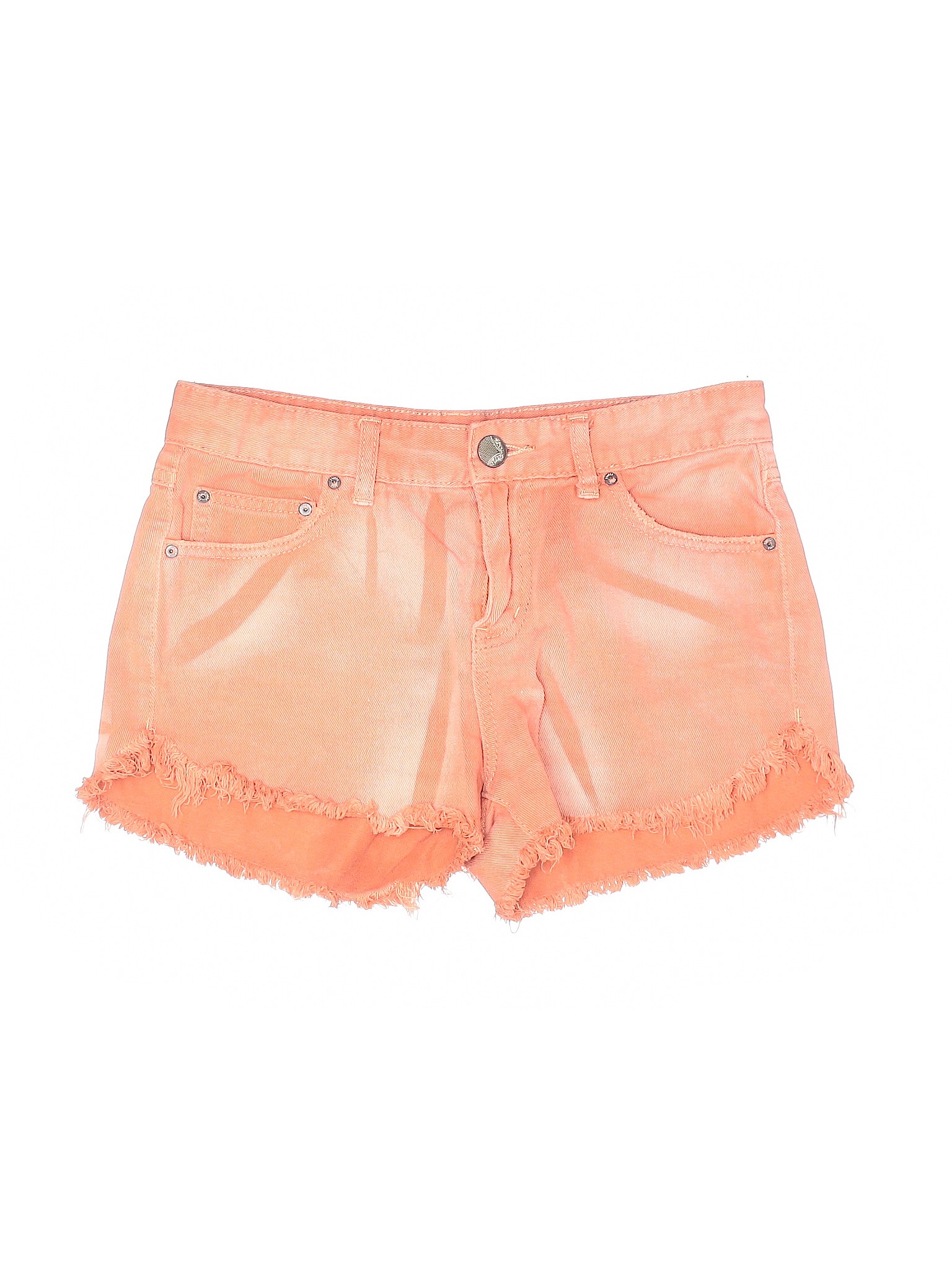 orange jean shorts womens