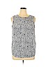 MICHAEL Michael Kors 100% Polyester Blue Sleeveless Blouse Size L - photo 1