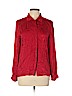 Courtenay 100% Silk Red Long Sleeve Silk Top Size 10 - photo 1