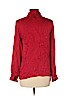 Courtenay 100% Silk Red Long Sleeve Silk Top Size 10 - photo 2
