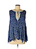 Free People 100% Cupro Blue Sleeveless Blouse Size M - photo 1