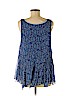 Free People 100% Cupro Blue Sleeveless Blouse Size M - photo 2