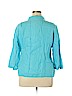 Chico's 100% Linen Blue Jacket Size XL (3) - photo 2
