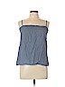 Theory 100% Cotton Blue Sleeveless Blouse Size L - photo 1