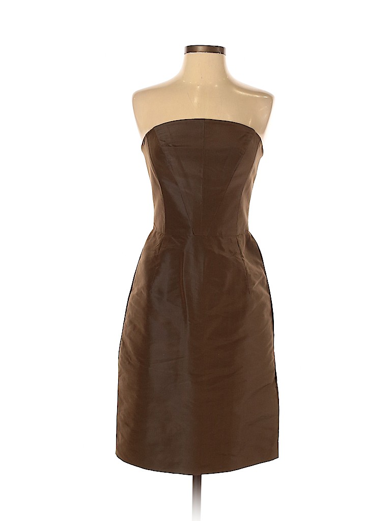Escada 100% Silk Brown Cocktail Dress Size 36 (EU) - photo 1