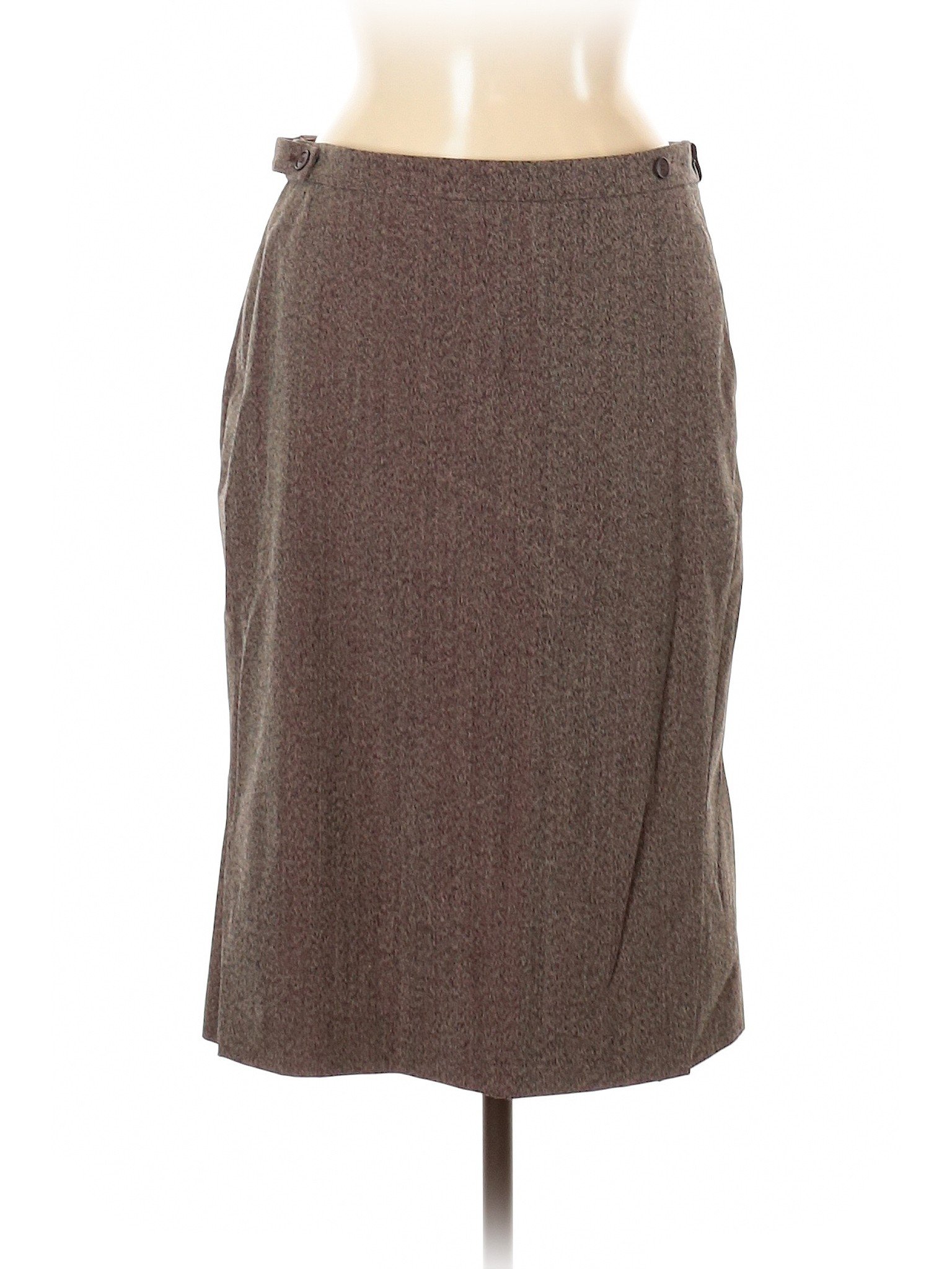 Calvin Klein Collection Women Brown Wool Skirt 6 | eBay