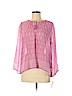 Joie 100% Silk Pink Long Sleeve Silk Top Size L - photo 1