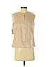 Go Silk 100% Linen Tan Short Sleeve Blouse Size S (petite) - photo 1